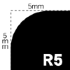 角丸半径5mm